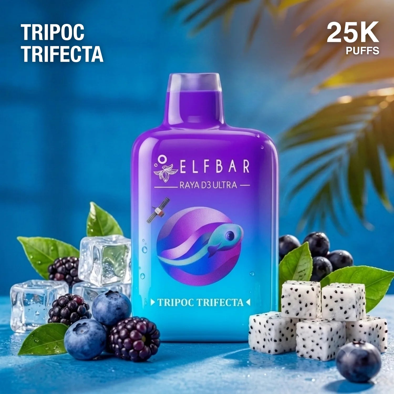 Elf Bar Raya D3 Ultra 30000 disposable vape - Triple Trifecta flavour