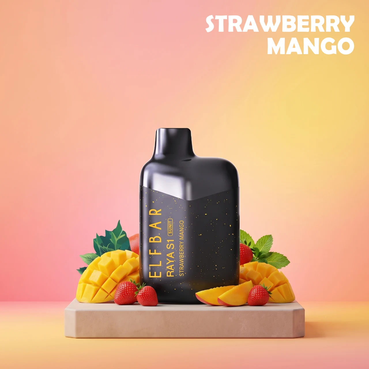 Elf Bar Raya S1 15000 disposable vape - Strawberry Mango flavour