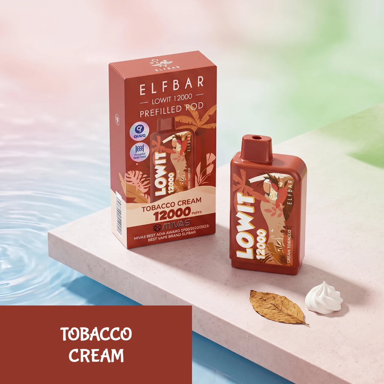 ELFBAR LOWIT 12000 disposable vape - Tobacco Cream flavour