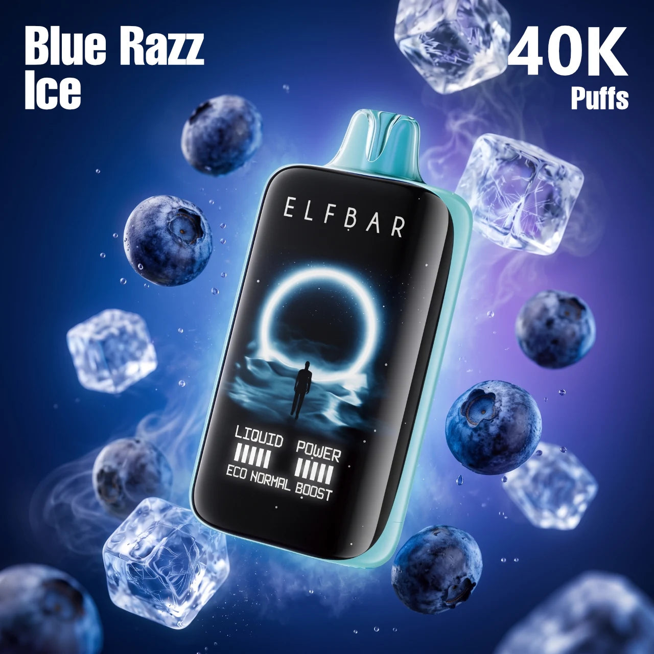 ELFBAR MoonNight 40k disposable vape - Blue Razz Ice flavour