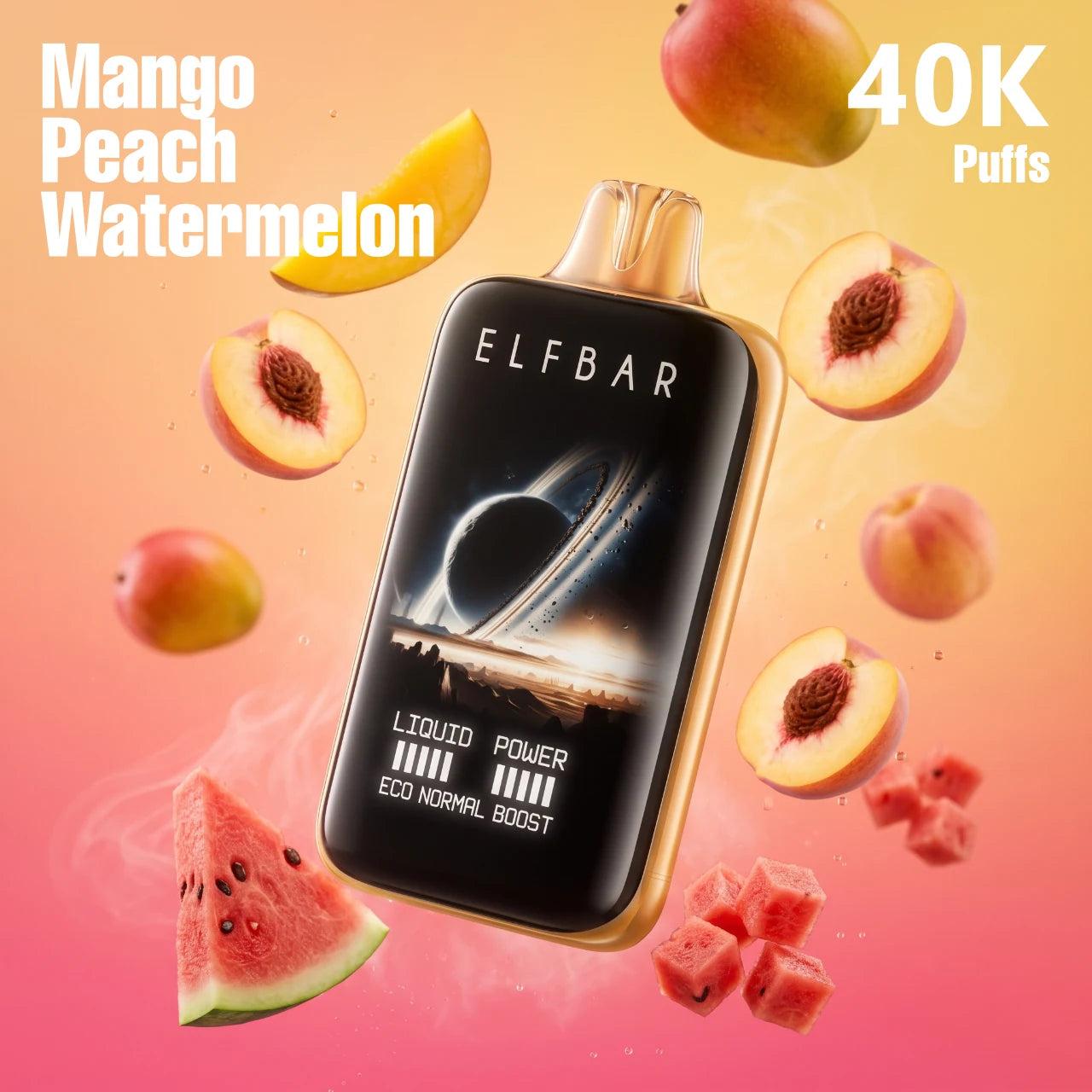 ELFBAR MoonNight 40k disposable vape - Mango Peach Watermelon flavour