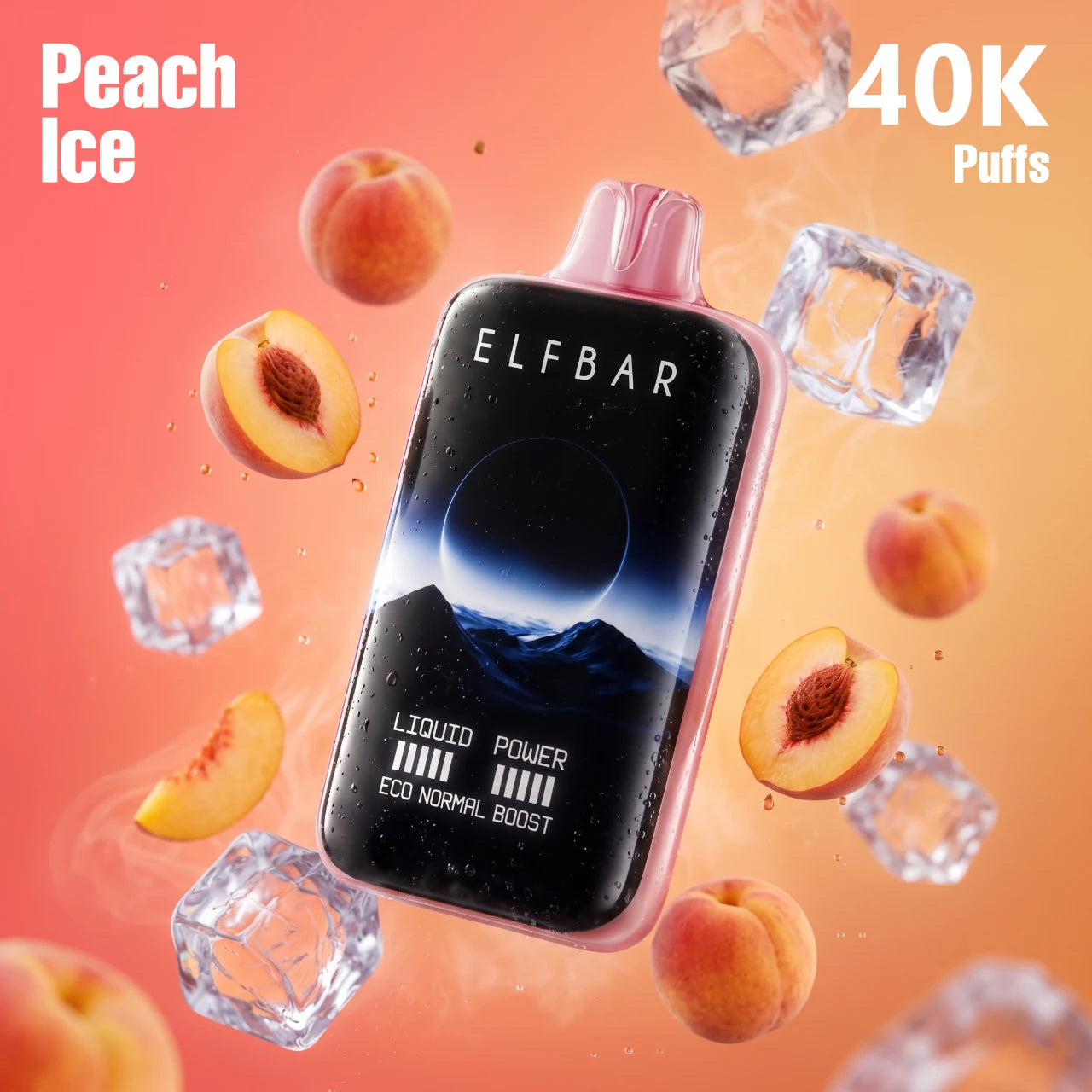 ELFBAR MoonNight 40k disposable vape - Peach Ice flavour