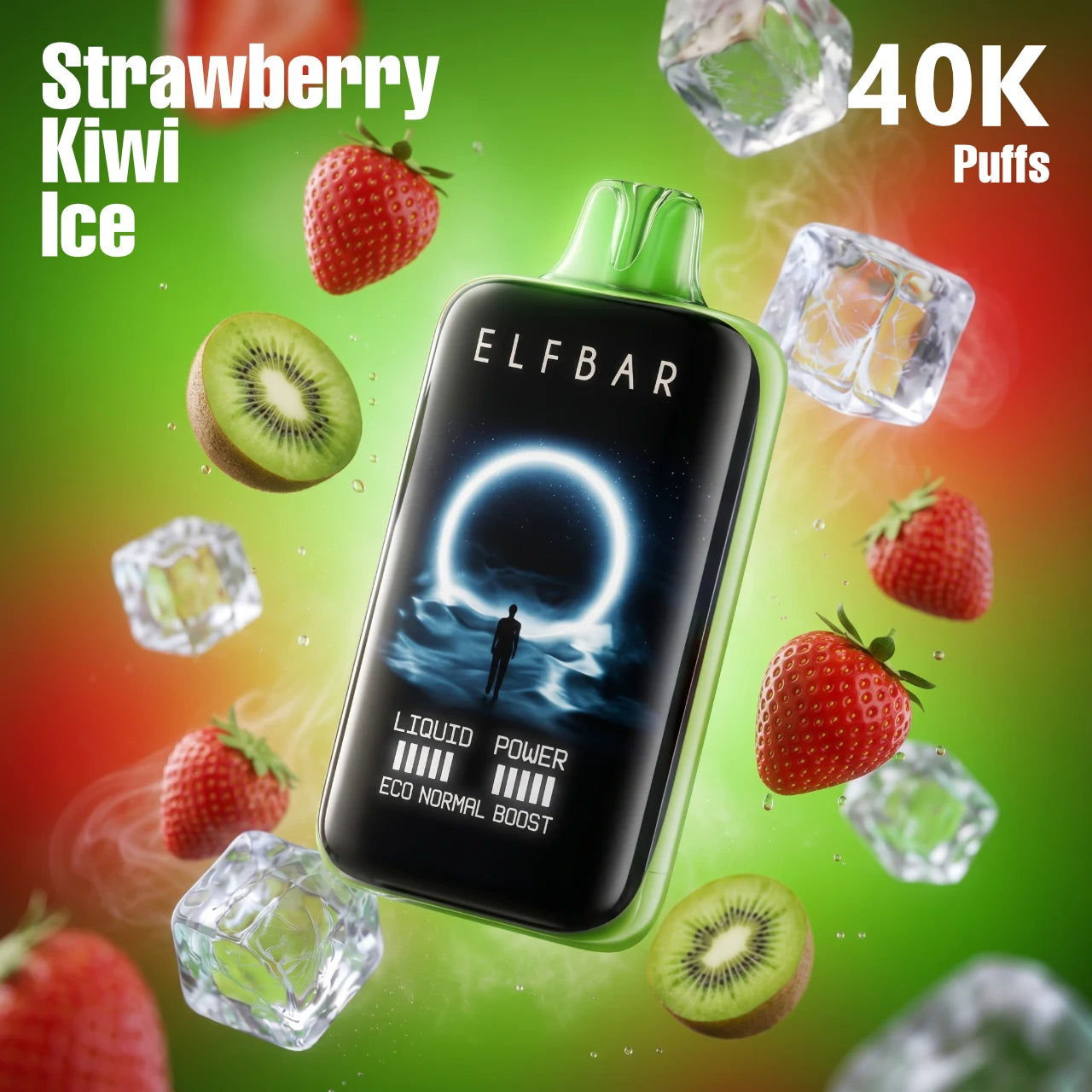ELFBAR MoonNight 40k disposable vape - Strawberry Kiwi Ice flavour