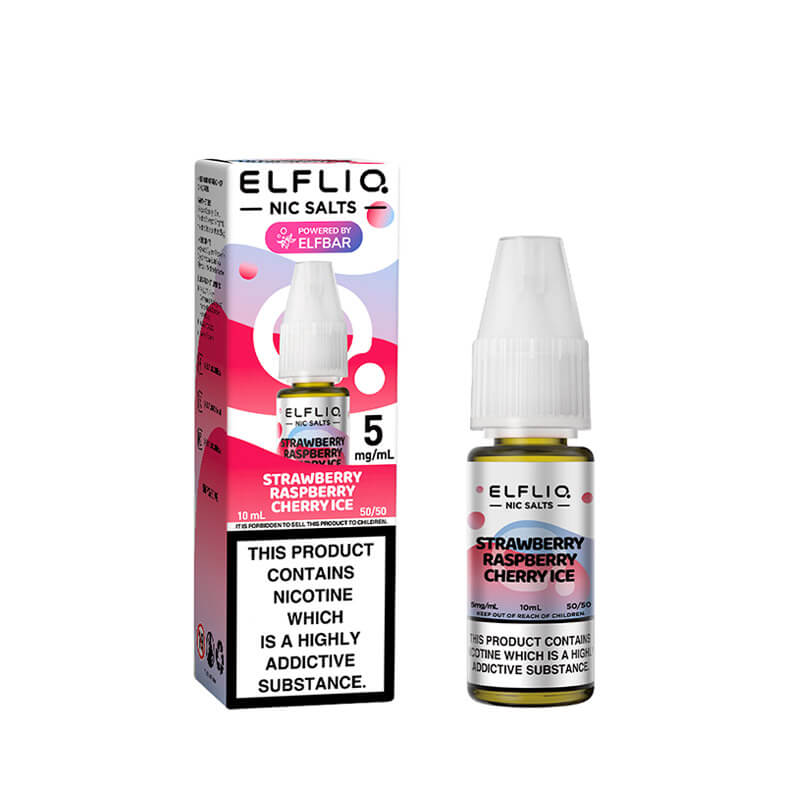 Elf Bar ElfLiq Strawberry Raspberry Cherry Ice 10ml Nic Salt E-Liquid
