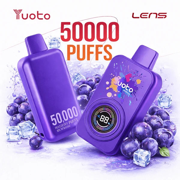 Yuoto Lens 50000 Puffs Disposable Vape – Rechargeable Mesh Coil 5% Nic Salt Long-Lasting Vape