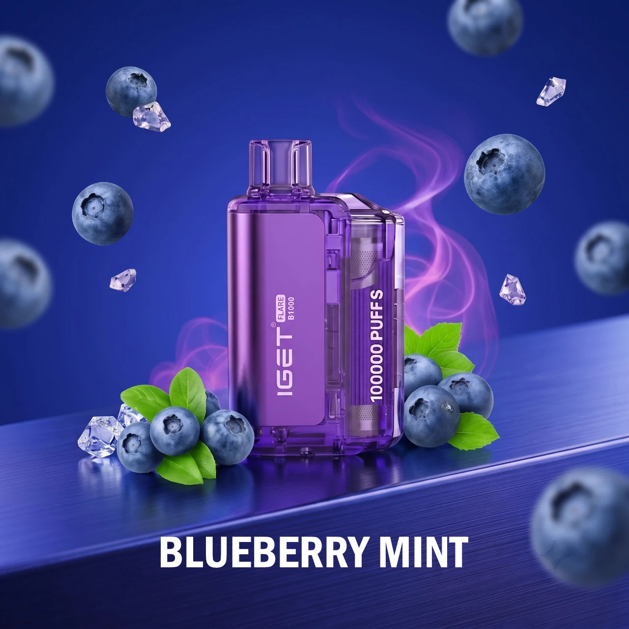 IGET FLARE B10000 disposable vape - Blueberry Ice flavour