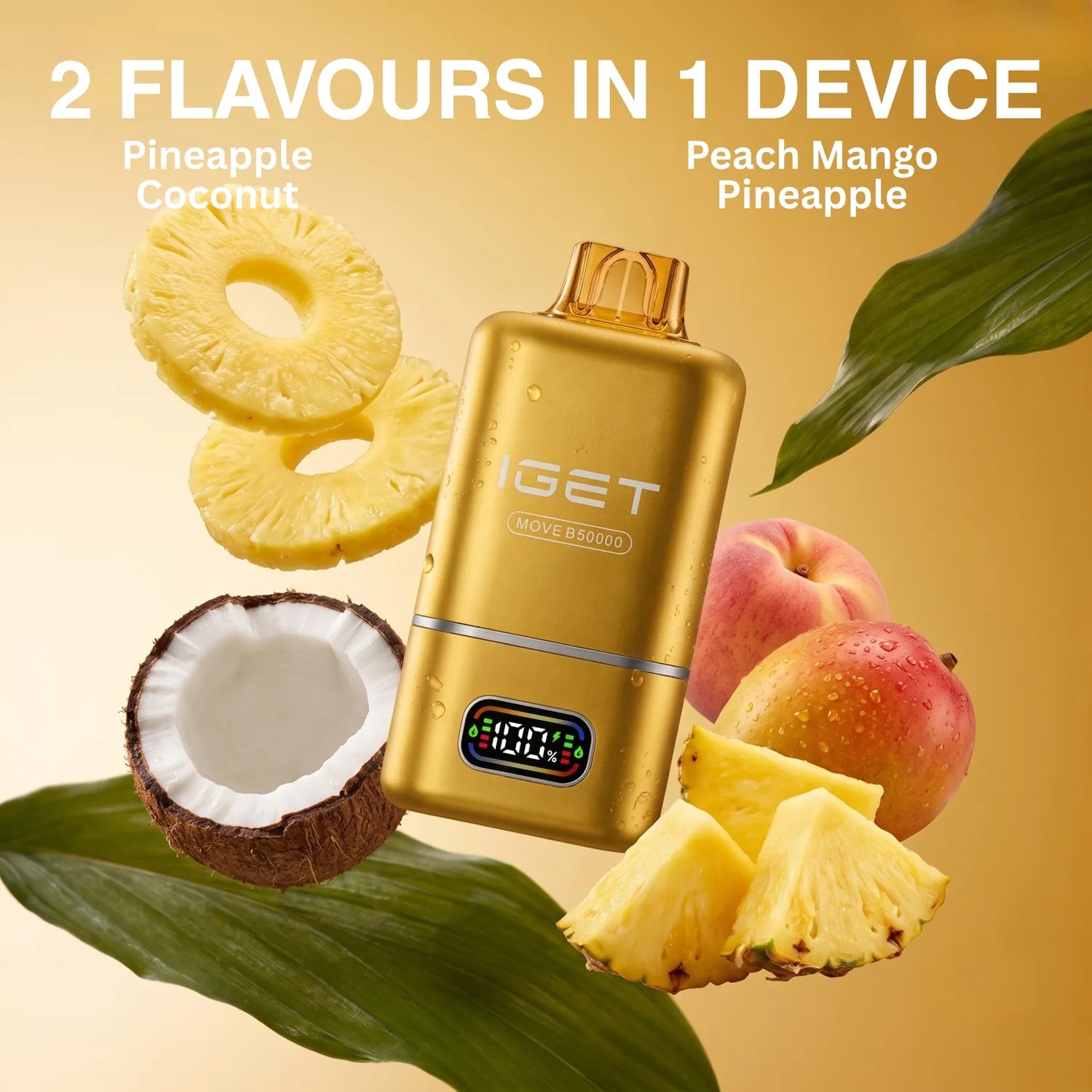 IGET Move 50K disposable vape - Pineapple Peach Mango flavour