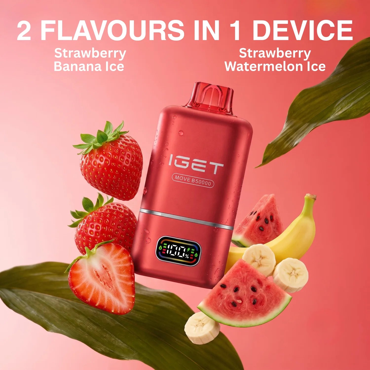 IGET Move 50K disposable vape - Strawberry Banana flavour