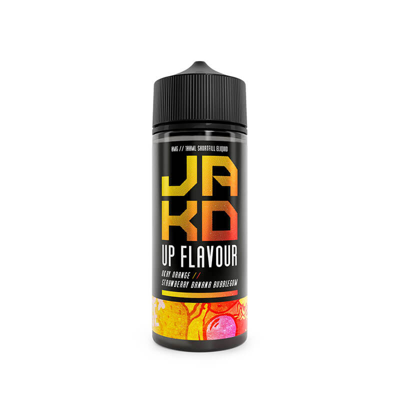 JAK'D Okay Orange! Strawberry Banana & Bubblegum 100ml Shortfill E-Liquid