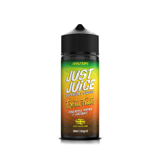 Just Juice Exotic Fruits Pineapple Papaya & Coconut 100ml Shortfill E-Liquid