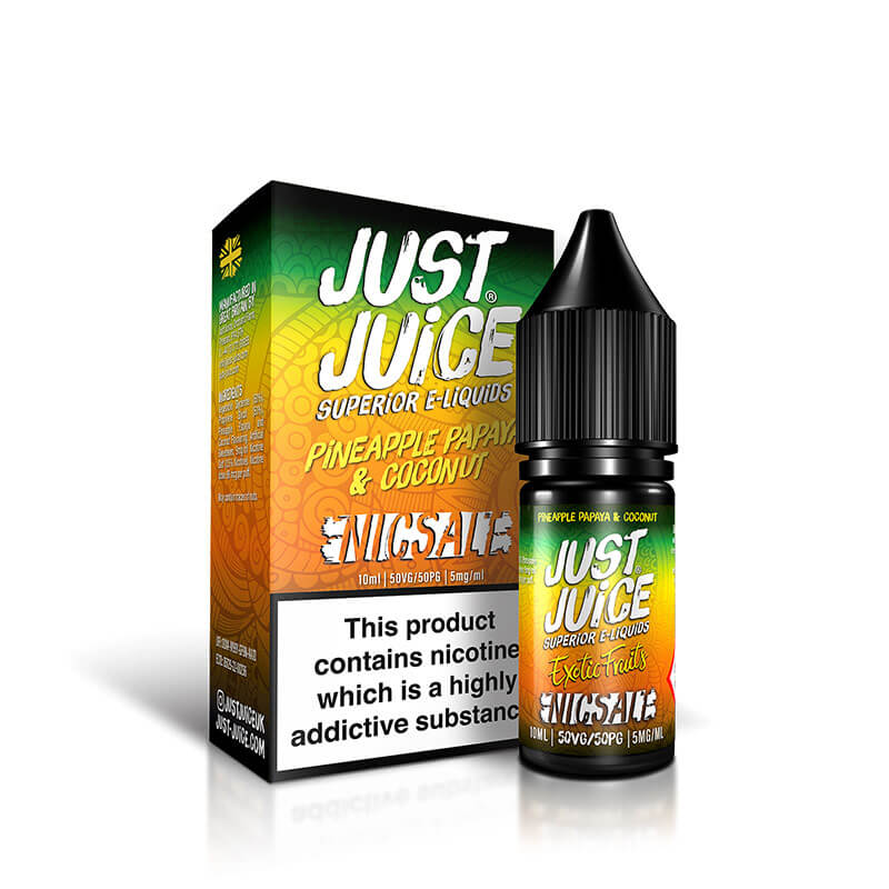 Just Juice Exotic Fruits Pineapple Papaya & Coconut 10ml Nic Salt E-Liquid