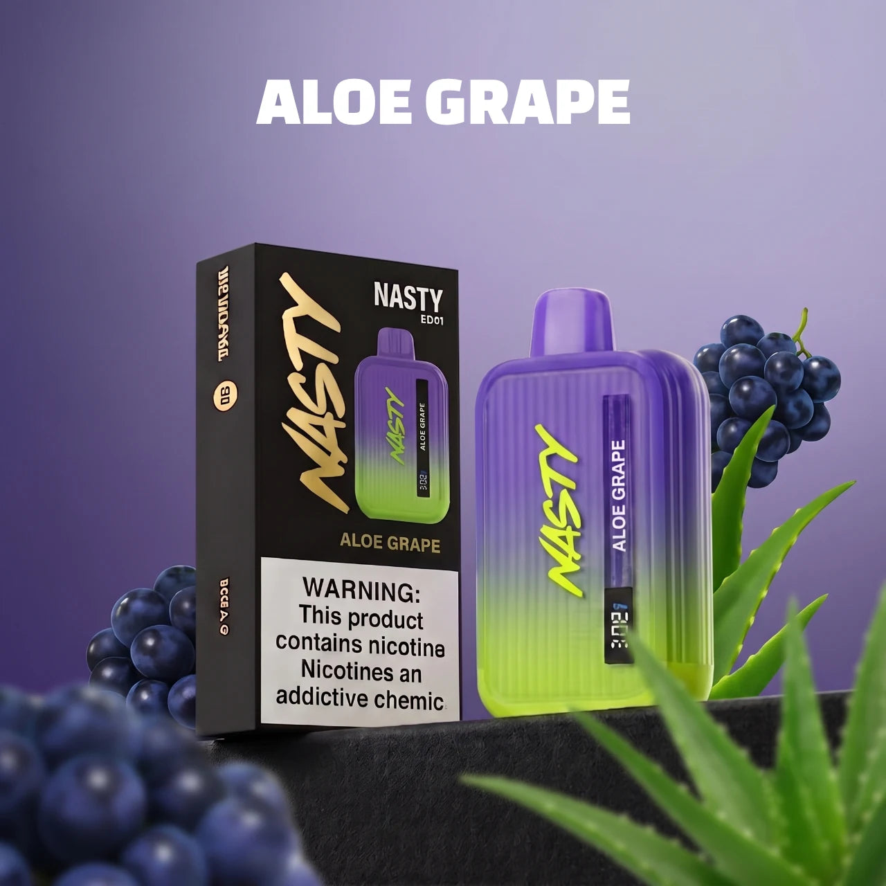 Nasty Bar - 8500 disposable vape - Aloe Grape flavour