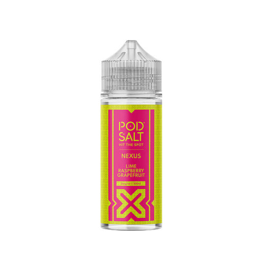 Pod Salt Nexus Lime Raspberry Grapefruit 100ml Shortfill E-Liquid