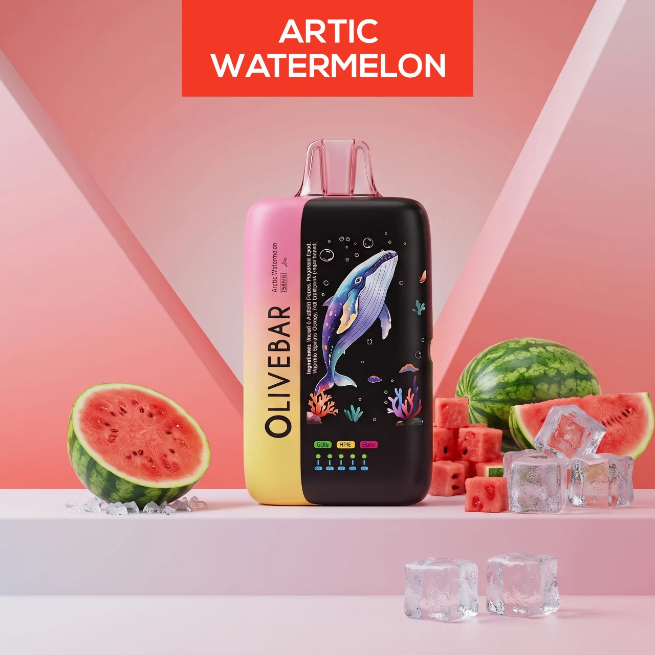 Olivebar Ocean 60000 disposable vape - Arctic Watermelon flavour