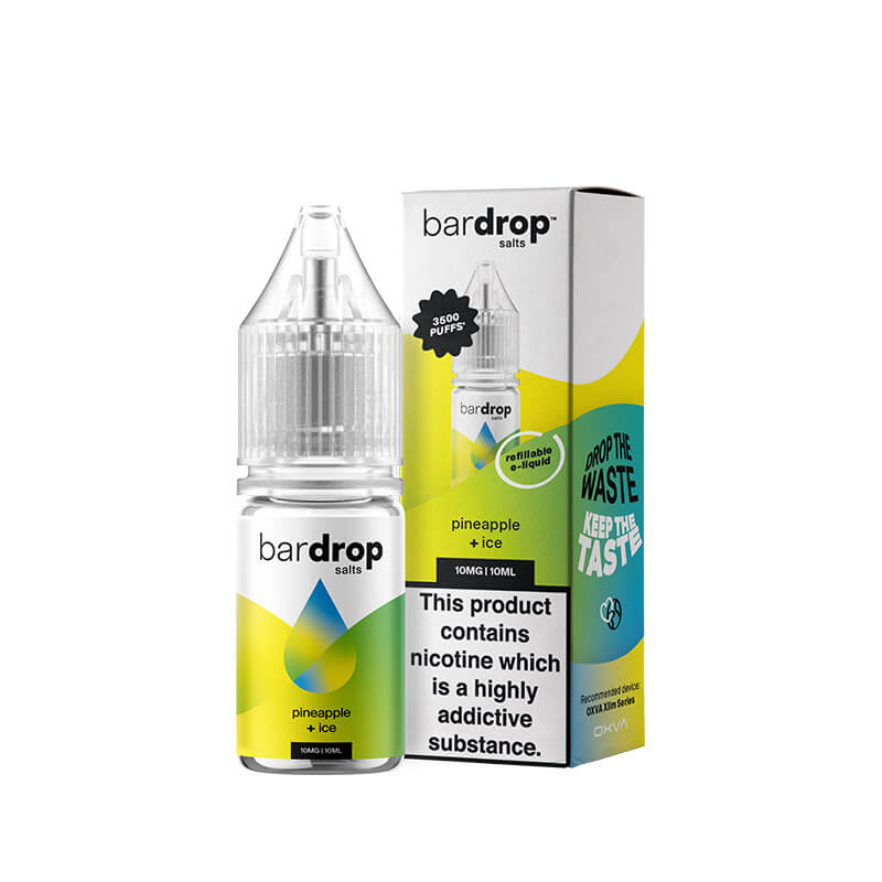 Bar Drop Pineapple Ice 10ml Nic Salts E-Liquid