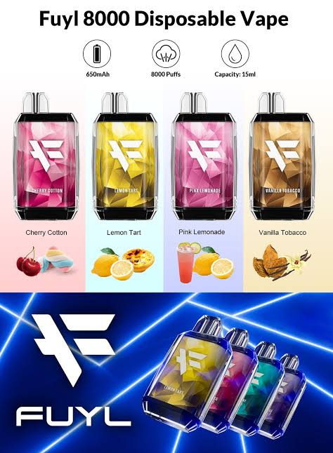 Dinner Lady FUYL 8000 PUFFS DISPOSABLE | 2% Nic | Indian Vape