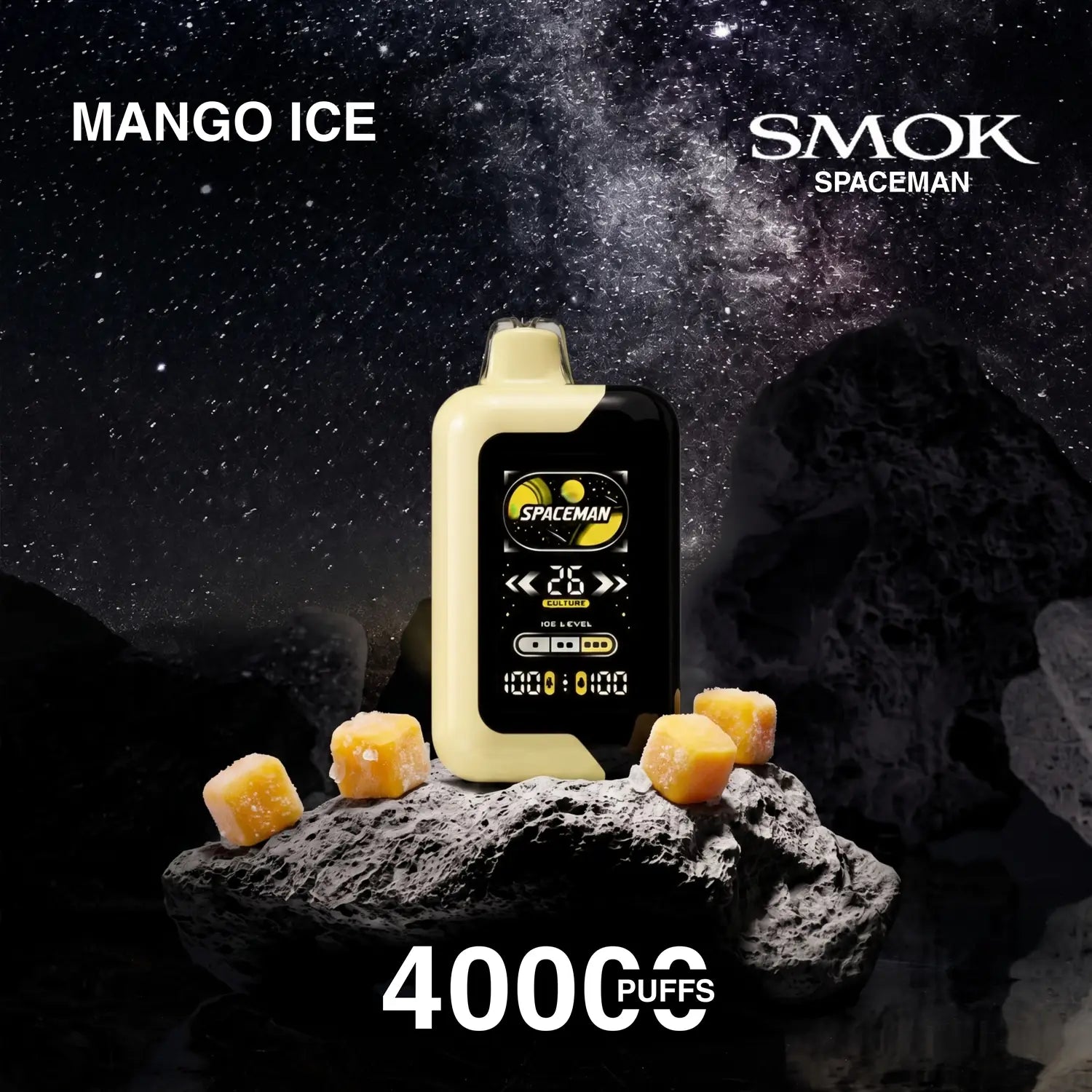 SMOK Spaceman Adjustable Ice Nic 40000 disposable vape - Mango Ice flavour