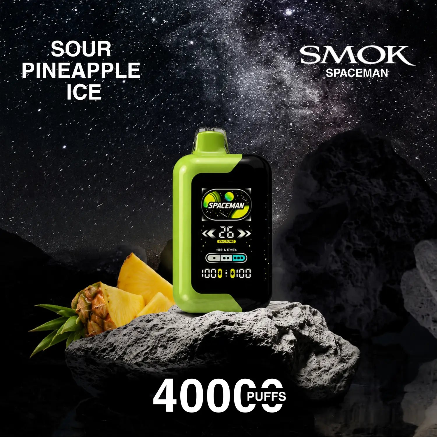 SMOK Spaceman Adjustable Ice Nic 40000 disposable vape - Pineapple Ice flavour