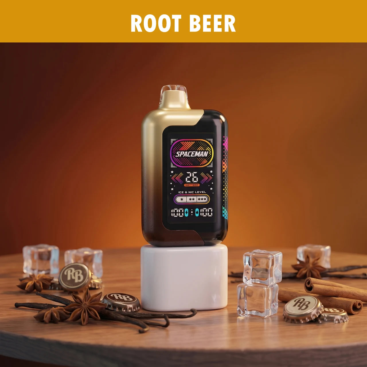 Spaceman Cloud Machine 40000 disposable vape - Root Beer Ice flavour