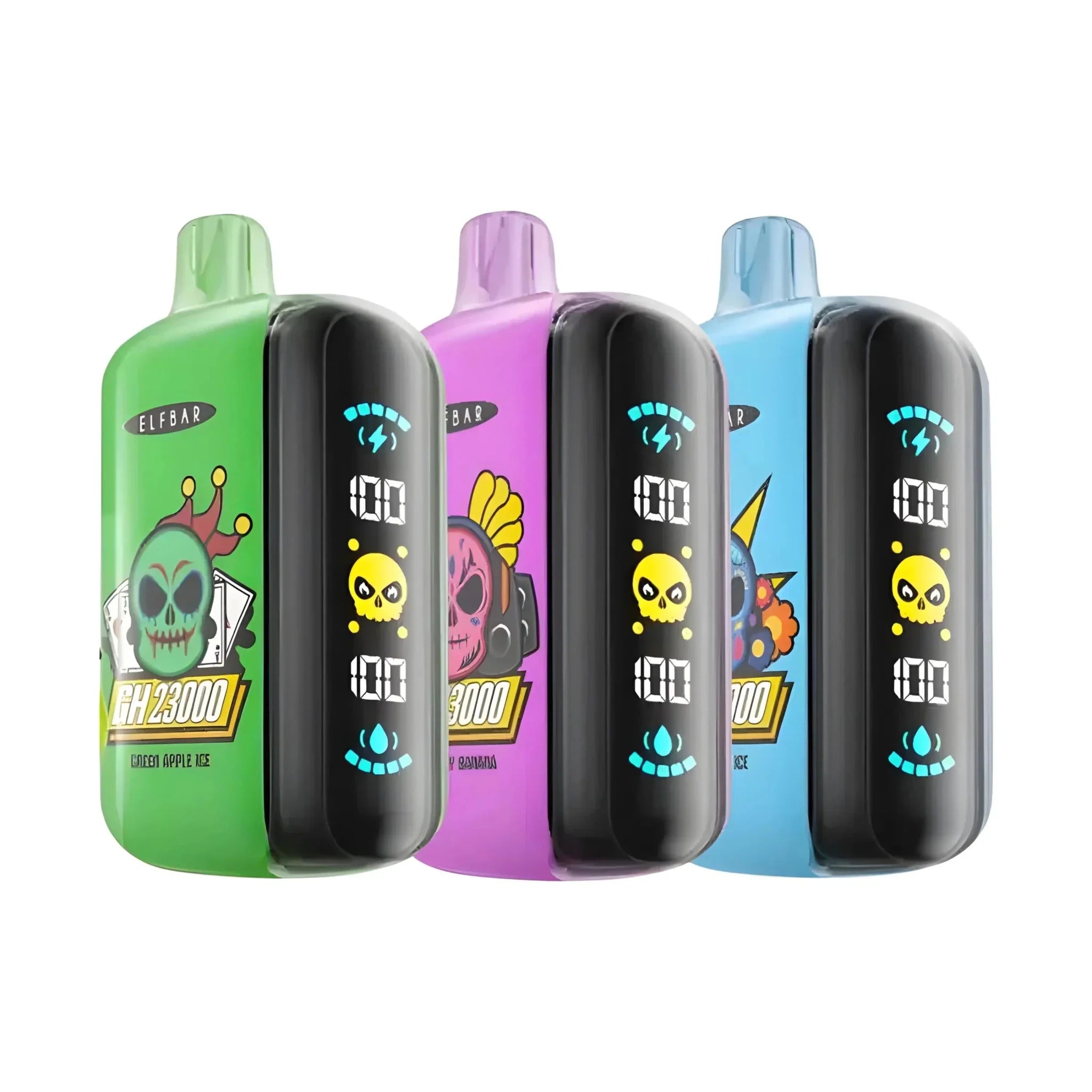 Elfbar GH23000 Disposable Triple Mesh Coil Vape Pink Purple Skull Design