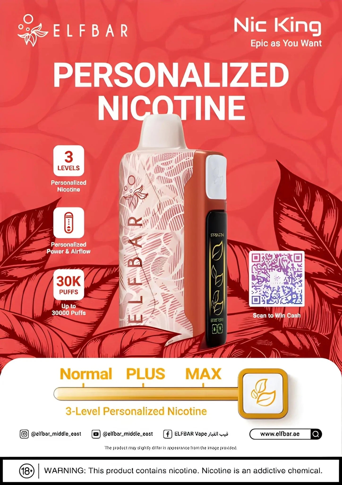 Elfbar Nic King 30K Disposable Vape | Vape Online india