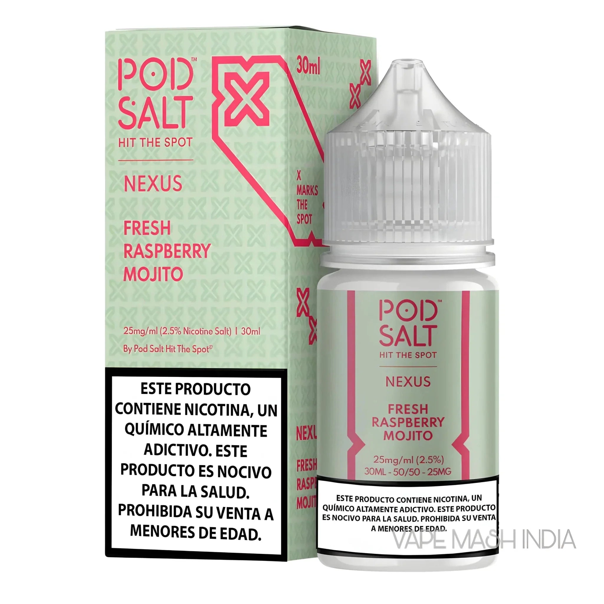 Fresh Raspberry Mojito – Pod Salt Core Nic Salt | 30ML Vape Juice | 25MG / 50MG | Vape Mash India