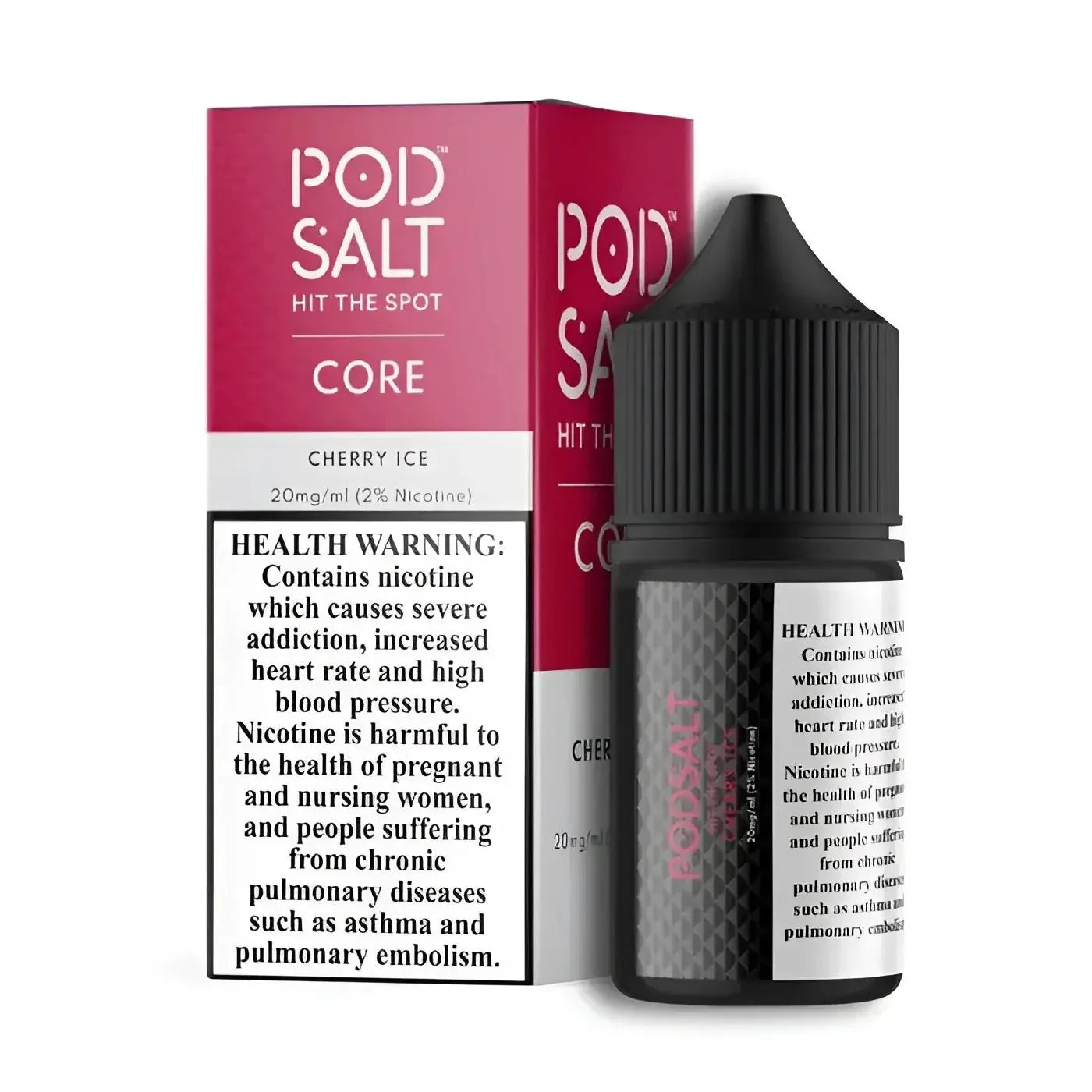 Pod Salt Core Cherry Ice Nic Salt 30ml E-Liquid Bottle