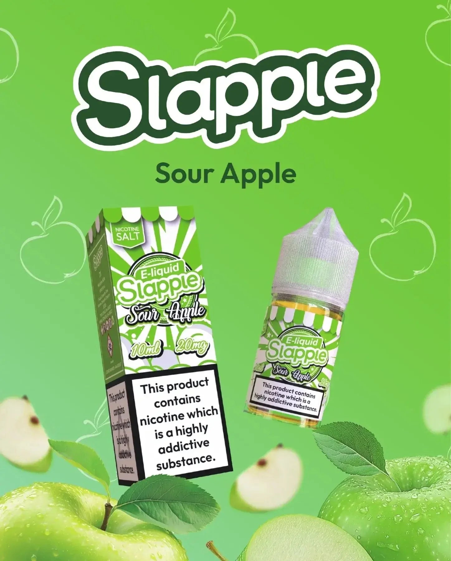 Sour Apple - Slapple Nic Salt 30ML | 30MG, 50MG | Vape Mash India