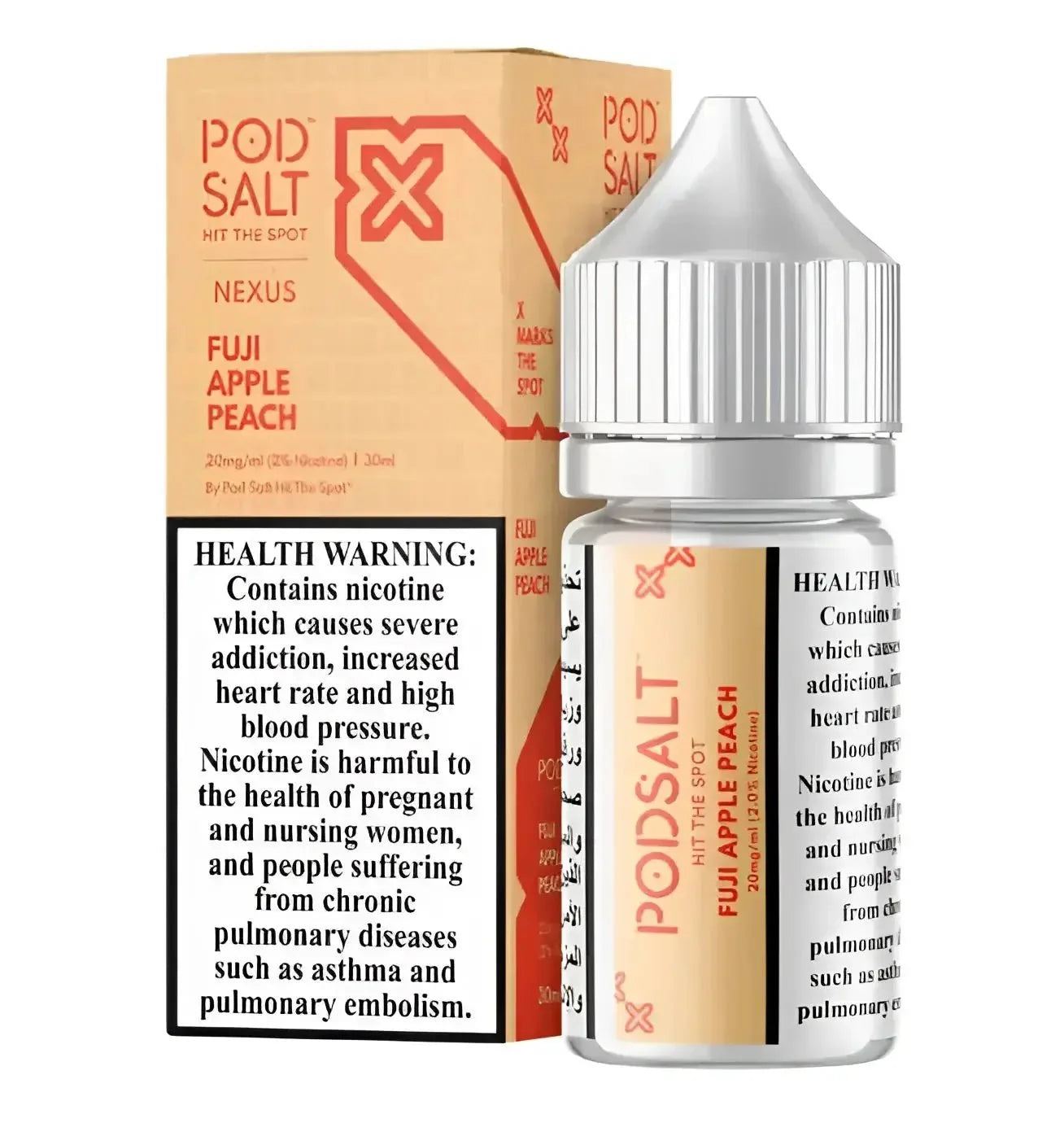 Fuji Apple Peach – Pod Salt Core Nexus| 30ML Vape Juice | 25MG / 50MG | Vape Mash India