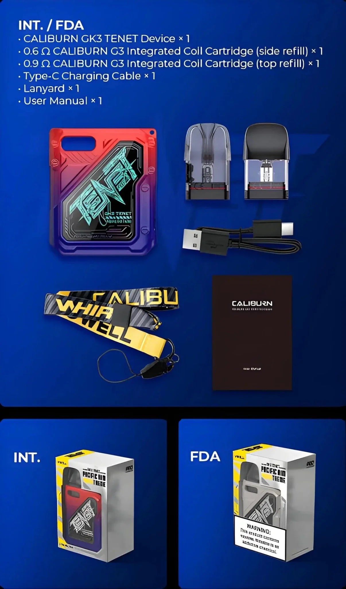 Uwell Caliburn GK3 TENET 25W Pod System India | Vape Mash India