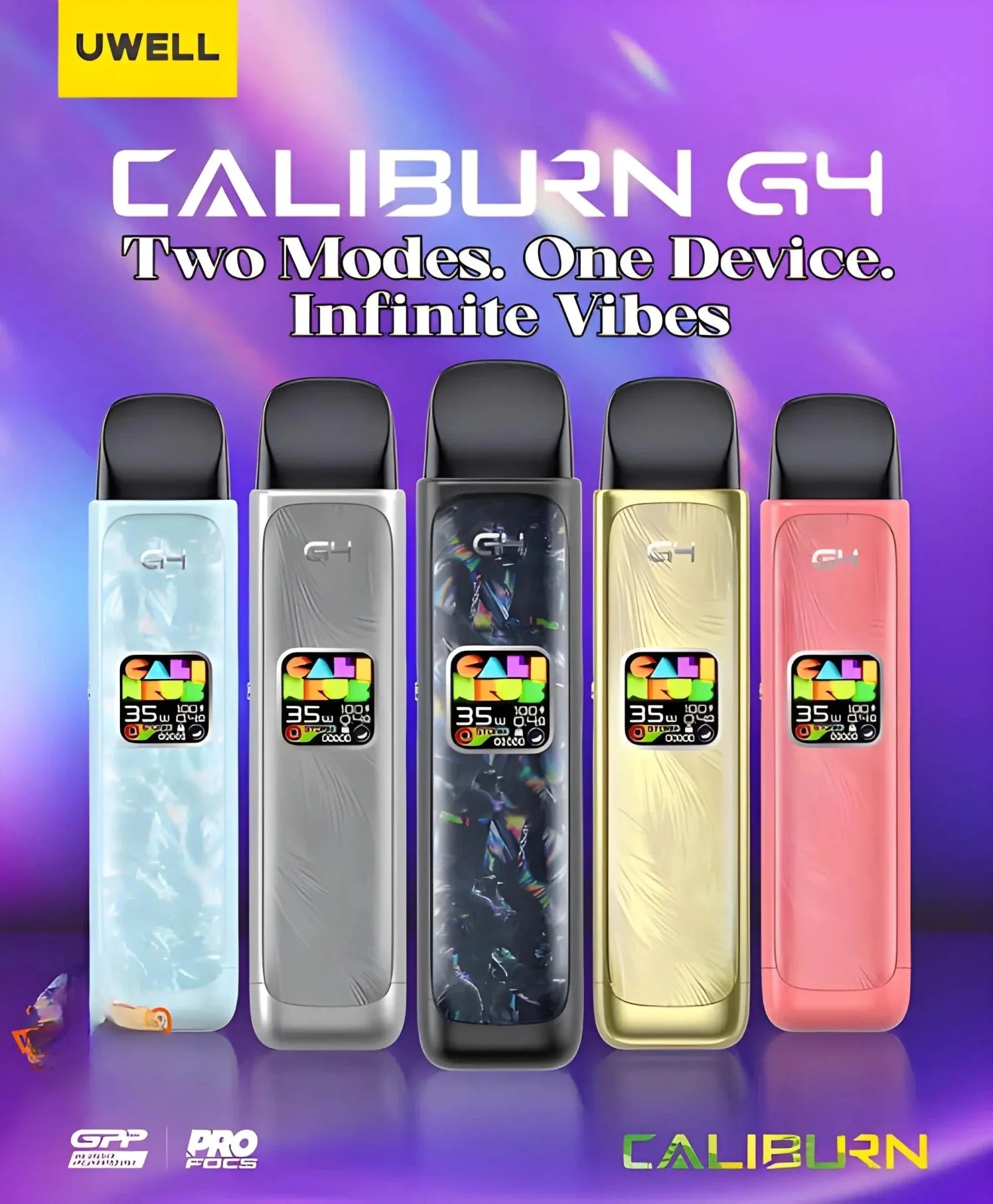 Uwell Caliburn G4 35W Pod System Kit | Vape Mash India
