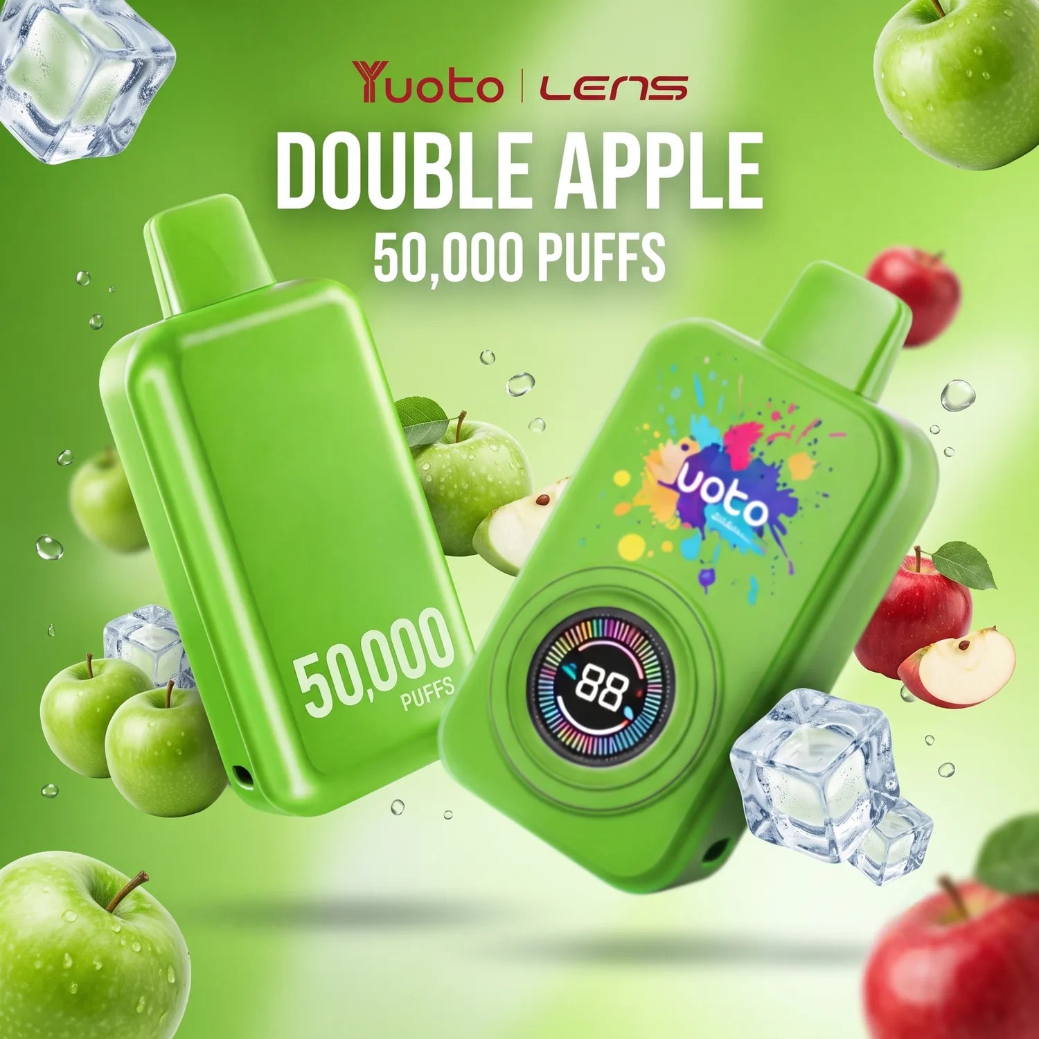 Yuoto Lens 50000 disposable vape - Double apple flavour