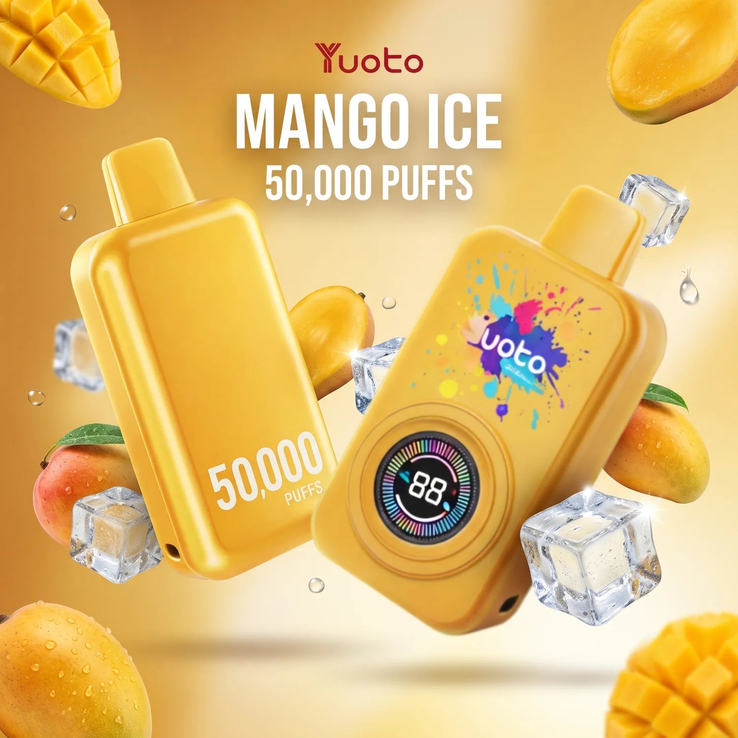 Yuoto Lens 50000 disposable vape - Mango Ice flavour